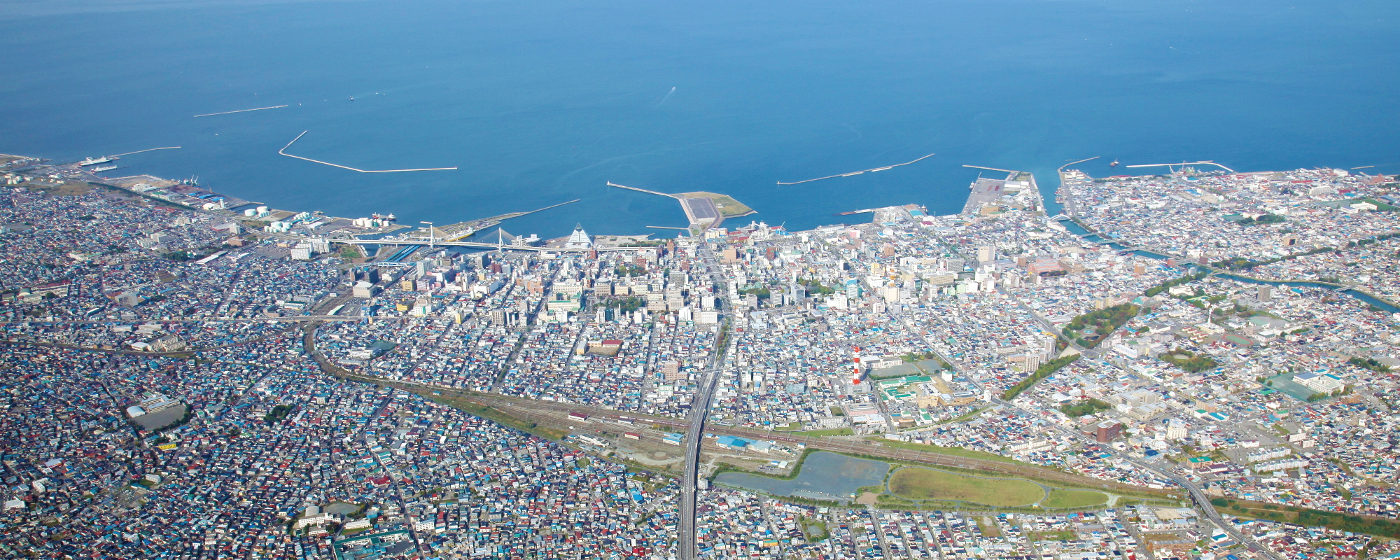 青森市の上空写真